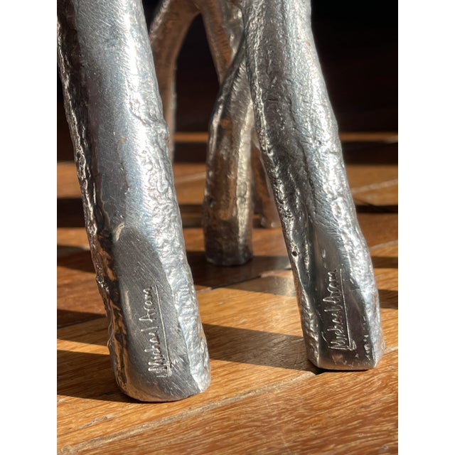 Michael Aram Michael Aram Enchanted Forest Large Candlesticks, Signed- a Pair For Sale - Image 4 of 7
