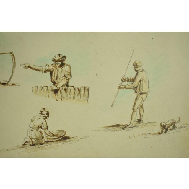 Late 18th Century Late 18th Century Attributed to William Henry Pyne (1769-1843) Figure Studies For Sale - Image 5 of 7