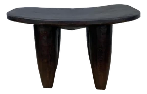 Vintage African Senufo Wood Stool / Table I . Coast 23" W by 13.5" H