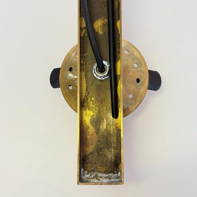 Stilnovo Brass and Opaline Glass Double Sconces, Italy, 1960s, Set of 2 For Sale - Image 9 of 18
