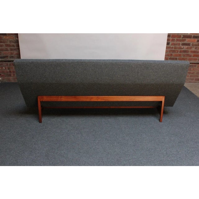 Jens Risom Floating Three-Seat Armless Walnut Sofa For Sale In New York - Image 6 of 13