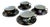 Herend Black Queen Victoria Pattern Teacups and Saucers- 8 pcs For Sale