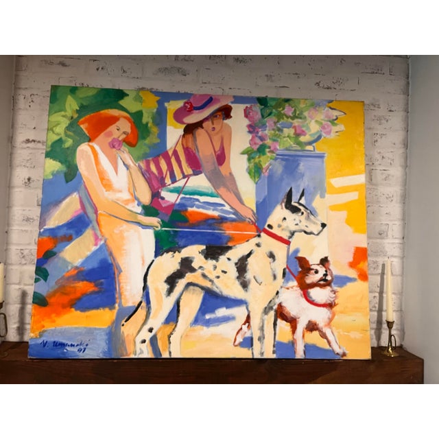 Gold Original Vladimir Umansky (B. 1948) Fine Art Painting – Dated 1997 For Sale - Image 8 of 11