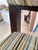 Set of 2 Cherish-Bar Stools From Crate & Barrel With Romo Striped Textured Velvet Upholstery Seat Covering For Sale - Image 9 of 12