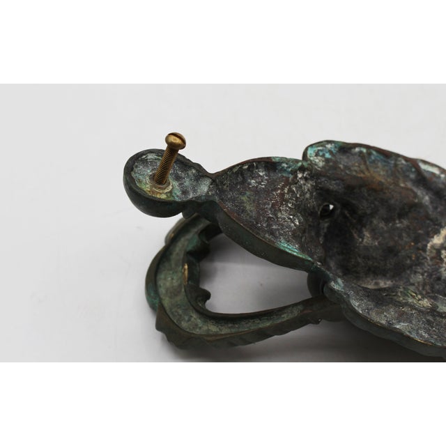 Late 19th Century 4th Quarter 19th Century Anglo-French Bronze Lion's Head Door Knocker For Sale - Image 5 of 6