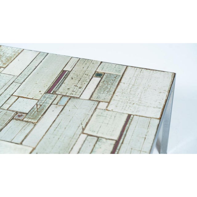 Ceramic Mid-Century Mosaic Coffee Table attributed to Pia Manu, 1970s For Sale - Image 7 of 14