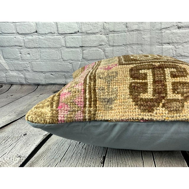 20 x 20 Rug Pillow Sapphire Twilight Turkish Pillow Cushion Cover For Sale - Image 4 of 4