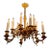 19th Century French Gilt Bronze Chandelier With 12 Lights For Sale