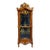 Exquisite French Louis XV Display Showcase, Gold Leaf Details & Luxury Upholstered Interior For Sale