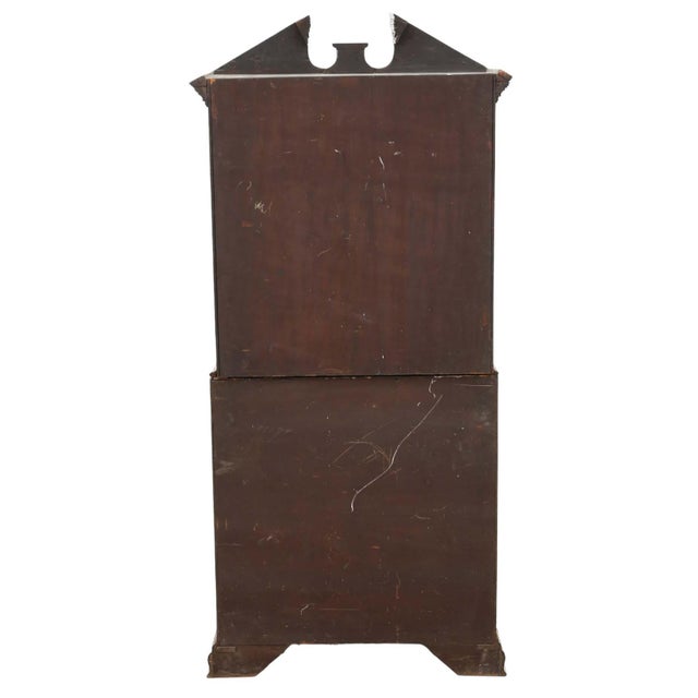 Brown Large Antique Georgian Walnut Bureau Bookcase, 18th Century For Sale - Image 8 of 9