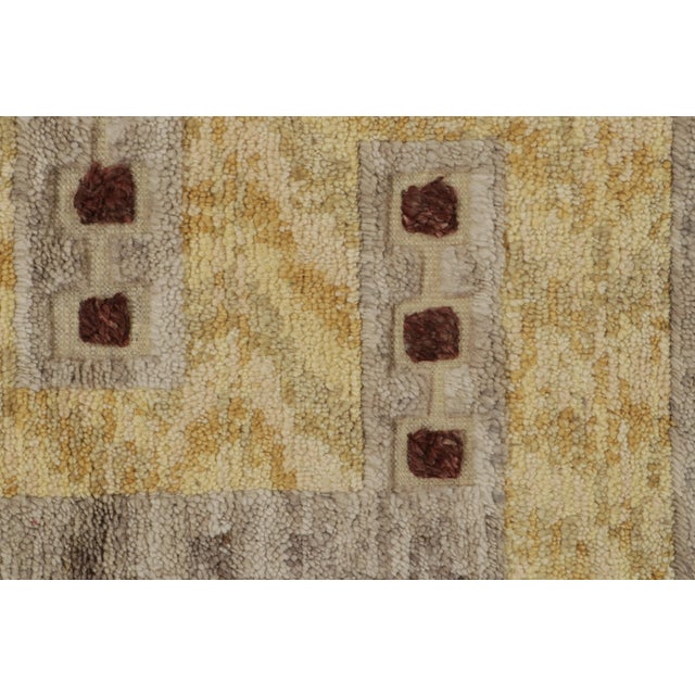 Beige Rug & Kilim’s Scandinavian Style Rug in Beige-Brown, With Geometric Patterns For Sale - Image 8 of 10