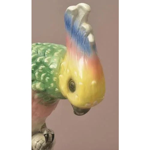 Faience Parrot Figure For Sale - Image 5 of 8