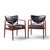 Finn Juhl for Niels Vodder Model NV-48 Mid Century Danish Teak Lounge Chairs - Pair Each chair measures: 27.25 wide x 24.5...