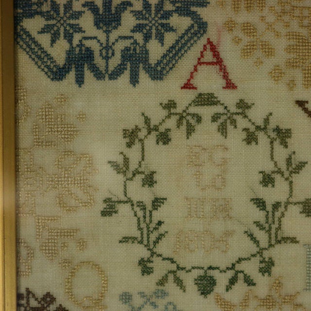 Antique Sampler, 1805, Elizabeth Gregory, Ackworth School For Sale - Image 4 of 18