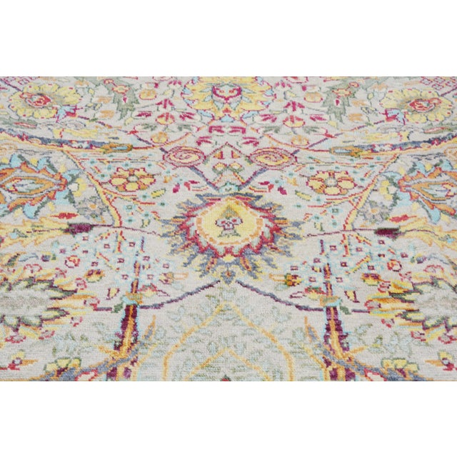 Traditional Pakistani Oushak Hand Knotted Wool Rug, 7'6x9'6 For Sale - Image 3 of 6