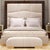 Handcrafted in Italy, this elegant bench features a solid wood frame upholstered in high-quality fabric for a refined and...