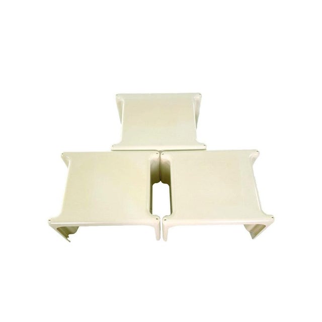Plastic Vintage Scagno Stackable Tables by Giotto Stoppino for Elco, 1970s, Set of 3 For Sale - Image 7 of 11