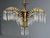 Maison Jansen Style, Palm Leaf Chandelier, Gilt Bronze, Crystal, France, 1940s For Sale In New York - Image 6 of 18