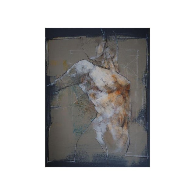 Michal Bajsarowicz, Female Nude in Grey Colours, 2026, Ink & Pastel on Paper For Sale - Image 3 of 6