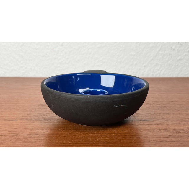Ceramic Vintage Danish Blue Ceramic Candleholder from Stelton For Sale - Image 7 of 18