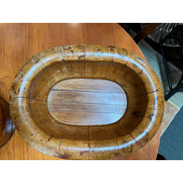 Wood Chinese Staved Wood + Brass-Banded Baby Bathing Vessel, 19th Century For Sale - Image 7 of 12