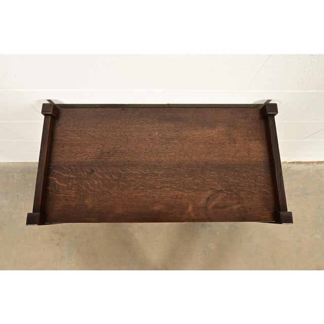 Lifetime Furniture Antique Mission Oak Arts and Crafts Bookcase or Magazine Rack, Circa 1910 For Sale - Image 9 of 12