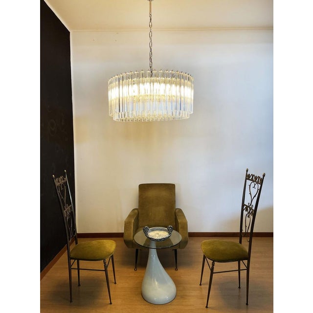 Large Triedri Murano Glass Chandelier, 1995 For Sale - Image 17 of 18