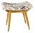 Mid-Century Stool in Oak & Linen from Ton, Former Czechoslovakia, 1960s For Sale