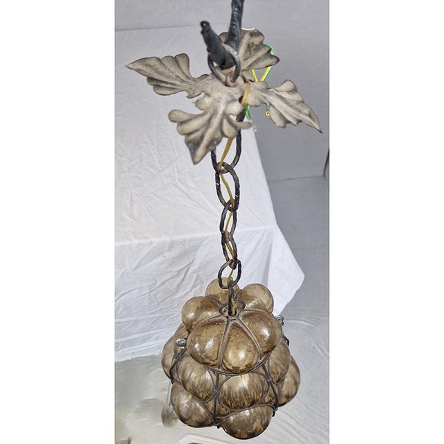 Vintage Italian Murano Glass Pendant Lamp, 1950s For Sale - Image 3 of 6