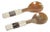 Renata Horn Salad Server Set with Bone Etched Handle For Sale