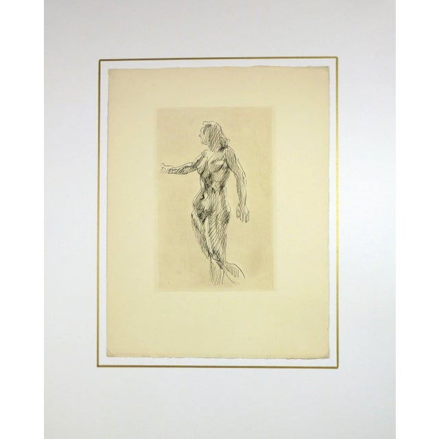 Francois Villon, Nude Female Etching For Sale - Image 4 of 5