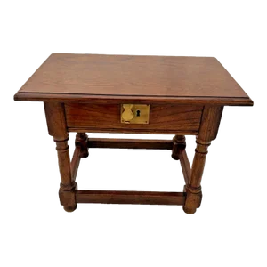 1980s Vintage Console Box Table Bench With Under Seat Lift Top Storage Door Solid Oak