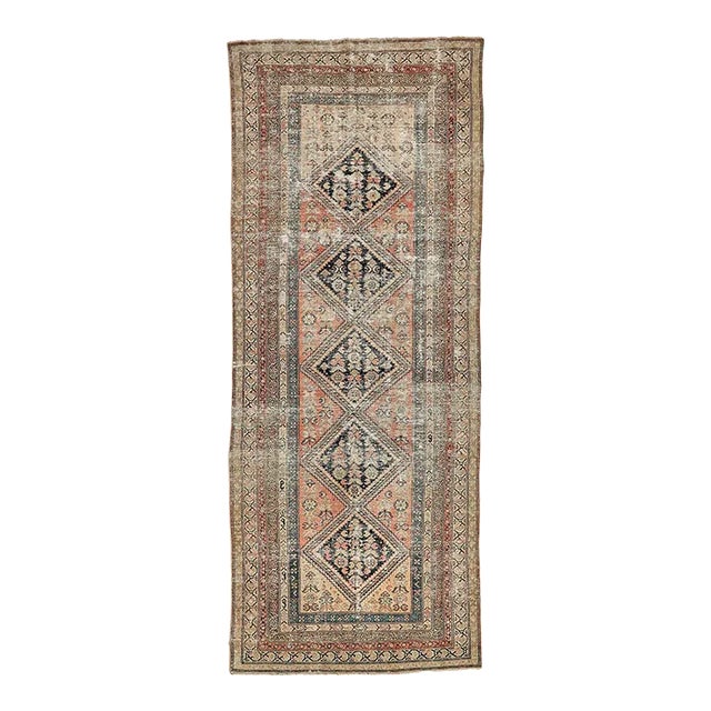 Mid 20th Century Distressed Antique Malayer Rug For Sale