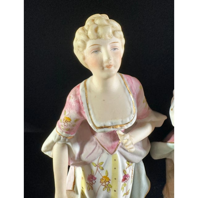 Set of 2 Arnart Bisque Porcelain Figures, #7955, C. 1955 For Sale - Image 9 of 11