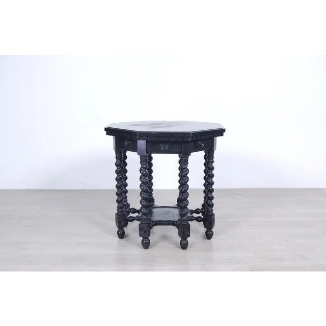 Living Room Set with Turned Legs, Italy, Late 1800s, Set of 8 For Sale - Image 4 of 18