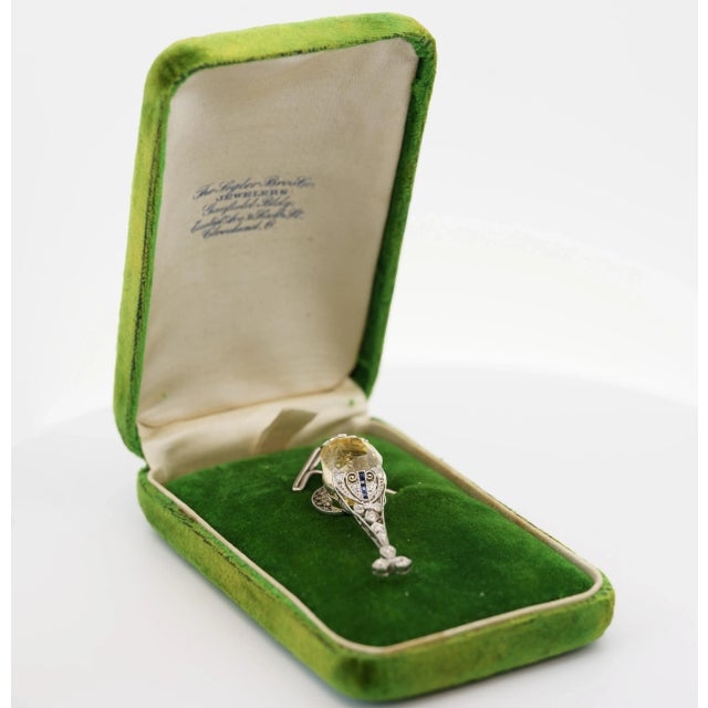 Antique Agl Certified 20 Carat No Heat Ceylon Yellow Sapphire Filigree Pendant For Sale - Image 10 of 11