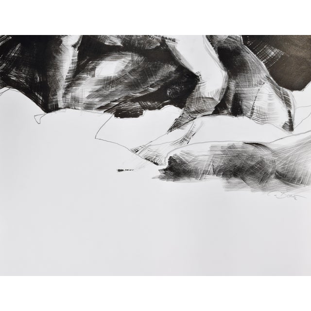 Christian Bauer, Male Nude, Rafi (Frontal), 1990s, Ink and Pencil on Paper For Sale - Image 10 of 12