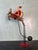 Folk Art Vintage Folk Art Santa Claus on Reindeer Balancing Kinetic Sculptured For Sale - Image 3 of 11