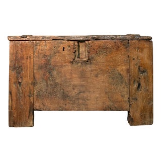 Antique Swiss Pine Chest, 1600s For Sale