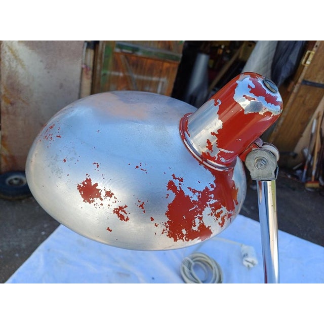 Red Vintage Bauhaus Lamp by Karl Lang, 1960 For Sale - Image 8 of 10