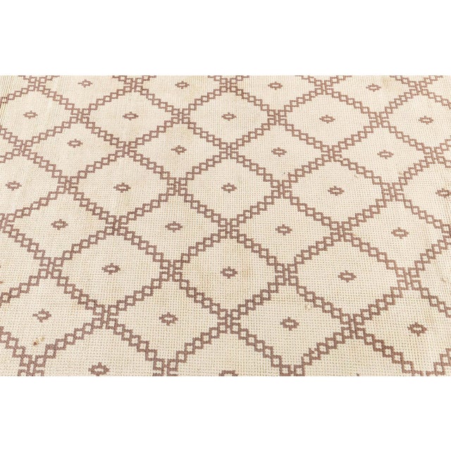 Doris Leslie Blau Vintage Tribal Moroccan Geometric Handmade Wool Rug For Sale - Image 4 of 9
