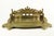 An impressive double inkwell Made out of thick cast bronze Gorgeous ornamentation all over the body and the reticulated...