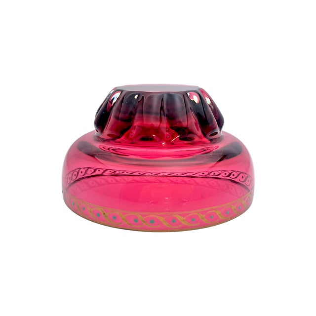 Glass Cranberry Red Murano Glass Bowls attributed to Seguso, 1960s, Set of 6 For Sale - Image 7 of 10