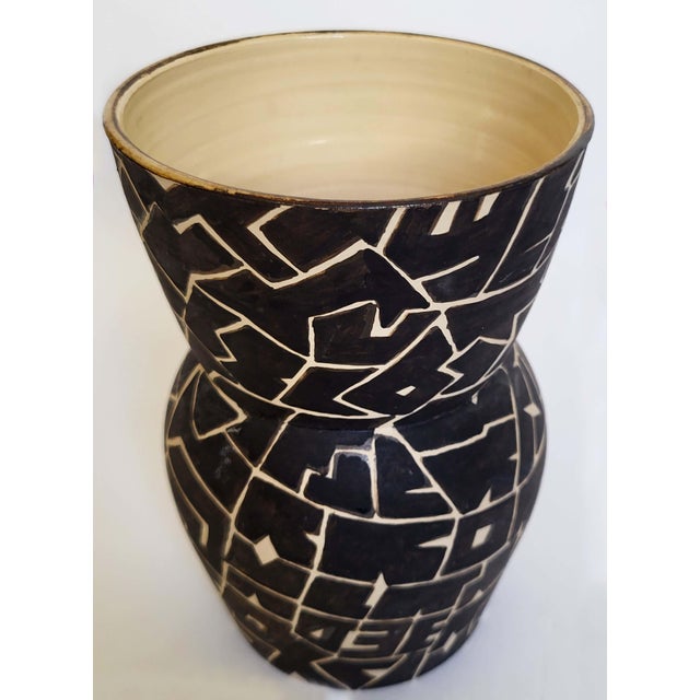 Contemporary Vintage Studio Pottery Vase For Sale - Image 3 of 10