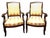 Pair of Restoration period mahogany armchairs. Frames in very good condition. Upholstery recently redone in very good...