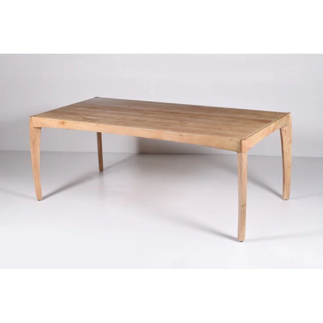 Leoni 78" Solid Wood Dining Table Oak For Sale - Image 4 of 4