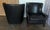 Pair of Thomasville Black Leather Wingback Lounge Chairs For Sale In Los Angeles - Image 6 of 17