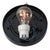 Mid-Century Modern Crystal Glass and Bakelite Sconce For Sale - Image 6 of 8
