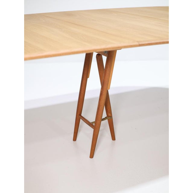 Model 62 Extendable Dining Table in Oak by Henning Kjaernulf for Sorø, Denmark, 1960s For Sale - Image 17 of 18