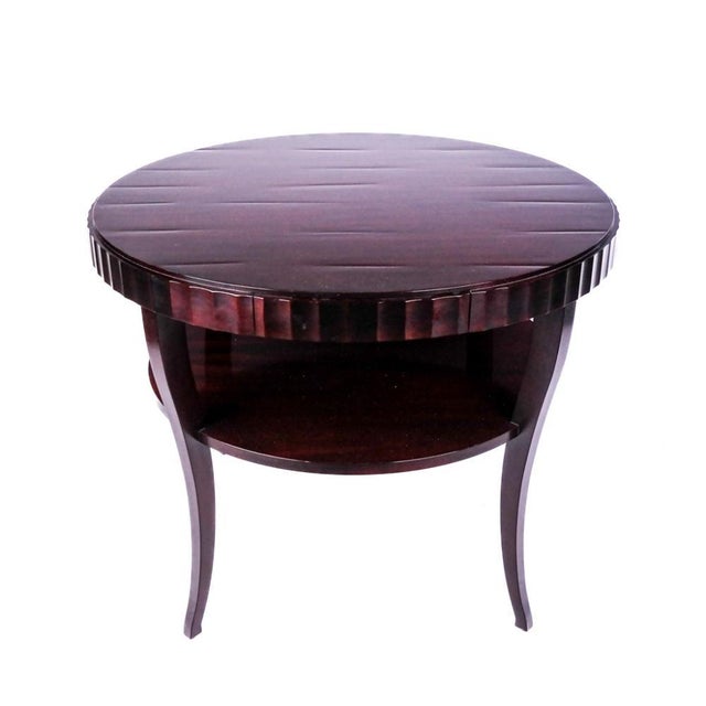Wood 1990s Barbara Barry for Baker Furniture Dark Mahogany Two-Tier Center Table For Sale - Image 7 of 7